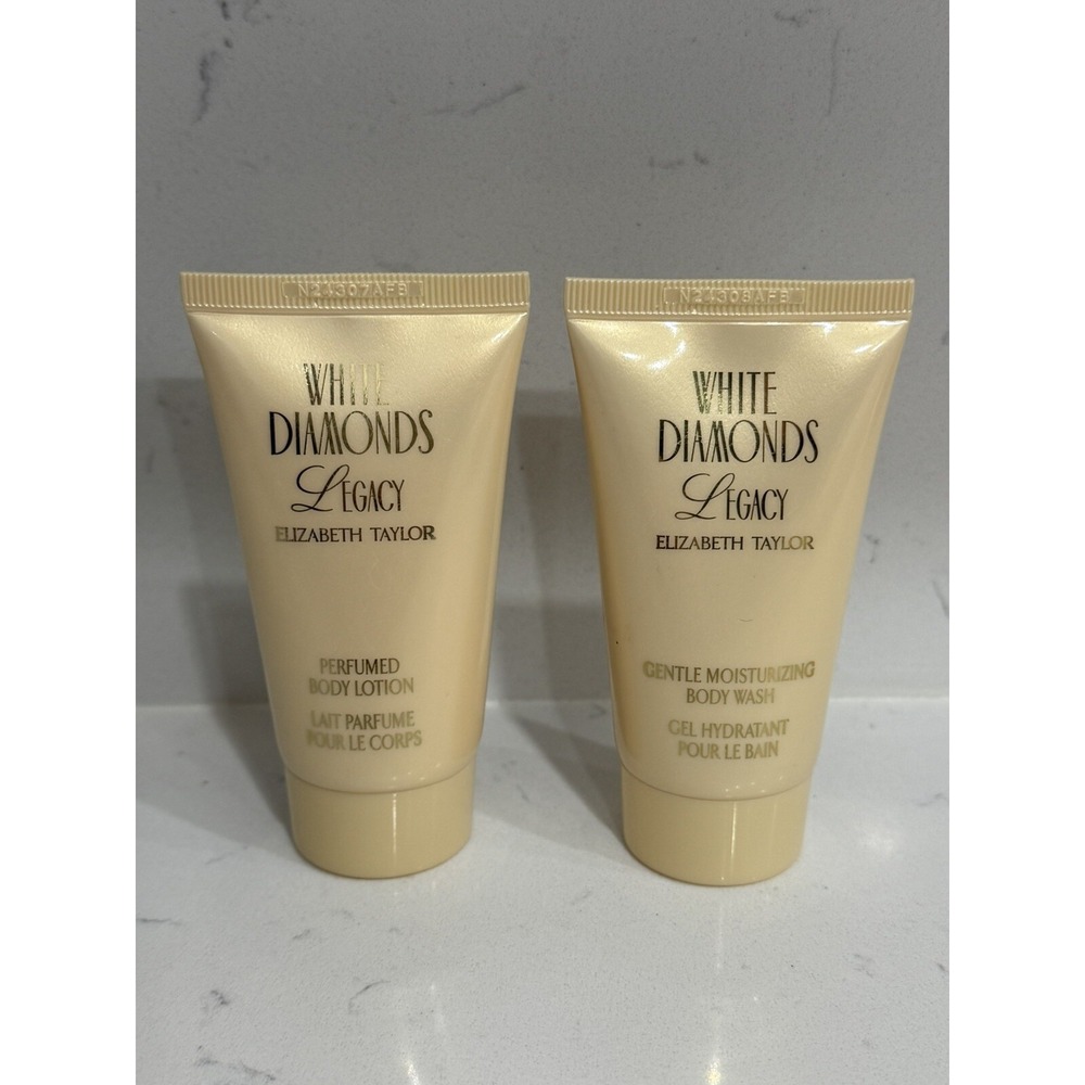 PACK OF 2 White Diamonds~By Elizabeth Taylor~Perfumed~Lotion~Body Wash~1.7 Oz